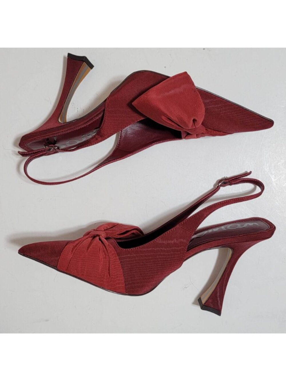 NEW Sam Edelman Onia Slingback Heels Romantic Feminine Formal Red Womens 9 - Picture 3 of 9